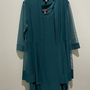 R & M Richards Dress - 2 Piece Green Size XL